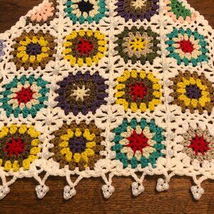 Crocheted Vest Halter Womens OOAK Boho Hippie Bare Back Artisan